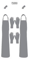 PBM-bord schorten en handschoenen, uitvoering 3