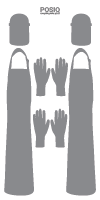 PBM-bord — schorten, oogbescherming en handschoenen