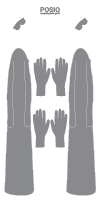 PBM-bord schorten en handschoenen, uitvoering 4